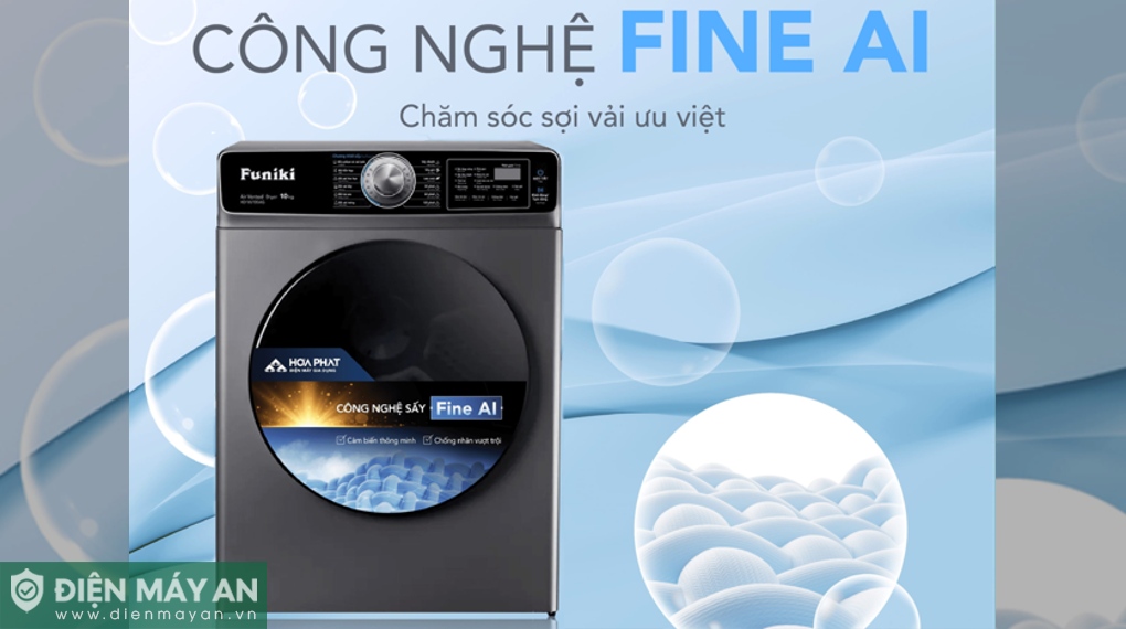 Máy sấy thông hơi Funiki 10 kg HD V6100AG